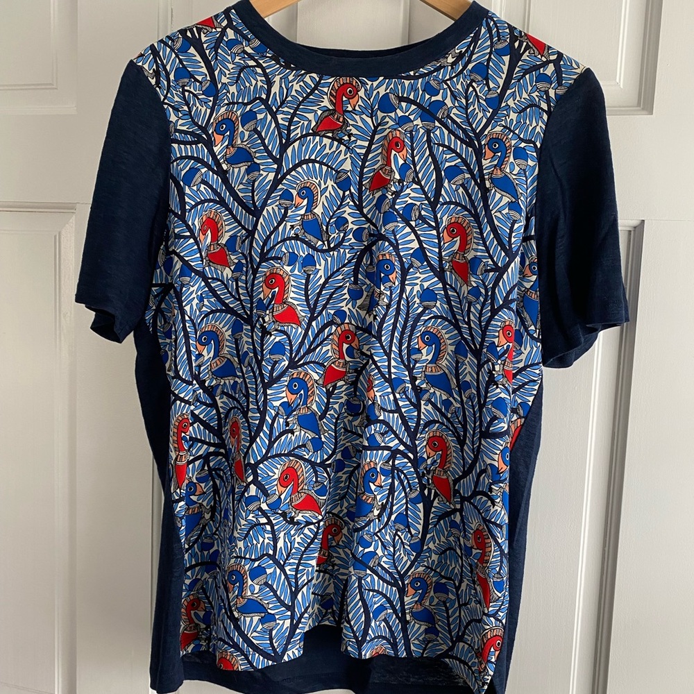 EUC Tory Burch silk front top
